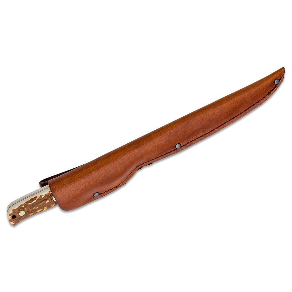 Schrade Uncle Henry Next Gen 167UH Stagalong Fixed Knife 7-1/2" Fillet Blade Brown - Image 3