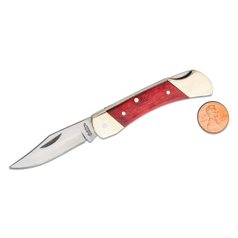 Schrade Uncle Henry Brown Bear Folding Knife 2-1/4" Clip Point Blade Wood - Image 2