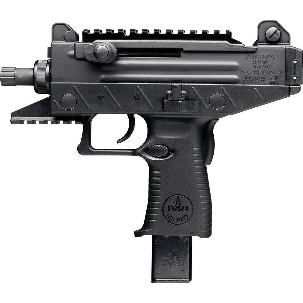 IWI UZI Pro Pistol 9mm 2 25/rd Magazines 4.5" Barrel Black with Adjustable Sights - Image 3