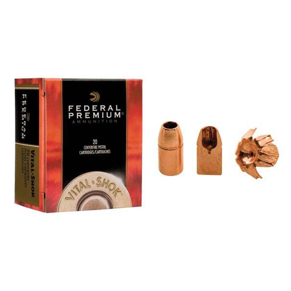 Federal Premium Vital-Shok Handgun Ammunition .44 Mag 225 gr JHP 1280 fps 20/ct