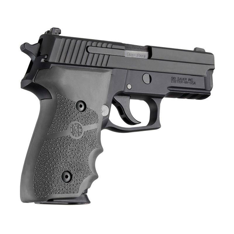 Hogue Overmolded Rubber Grip Handgun Grips for Sig Sauer P228/P229 Slate Grey with Finger Grooves - Image 2