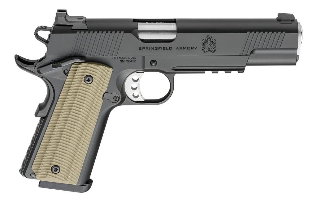 Springfield 1911 Operator Handgun 9mm Luger 9rd Magazines(2) 5" Barrel G10 Grips Tritium Front Sights