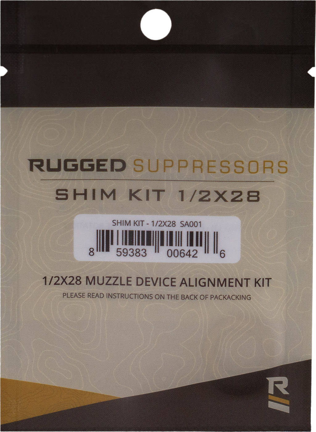 Rugged Suppressors Shim Kit 1/2x28