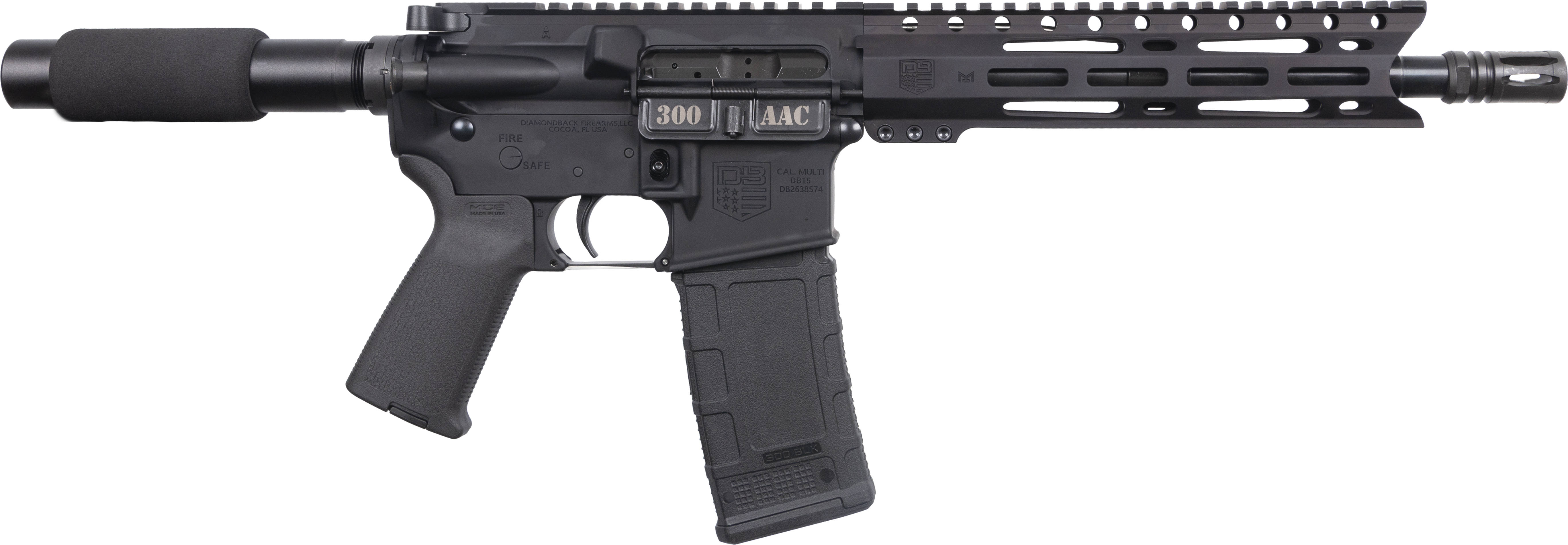 Diamondback DB15 Pistol .300 Blackout 30rd Magazine(1) 10" Barrel 9" M-LOK Rail Black