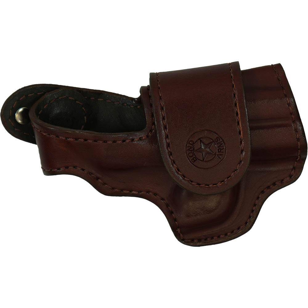 Bond Arms Leather Driving Holster RH 3" Barrel Brown with Henna Stitching