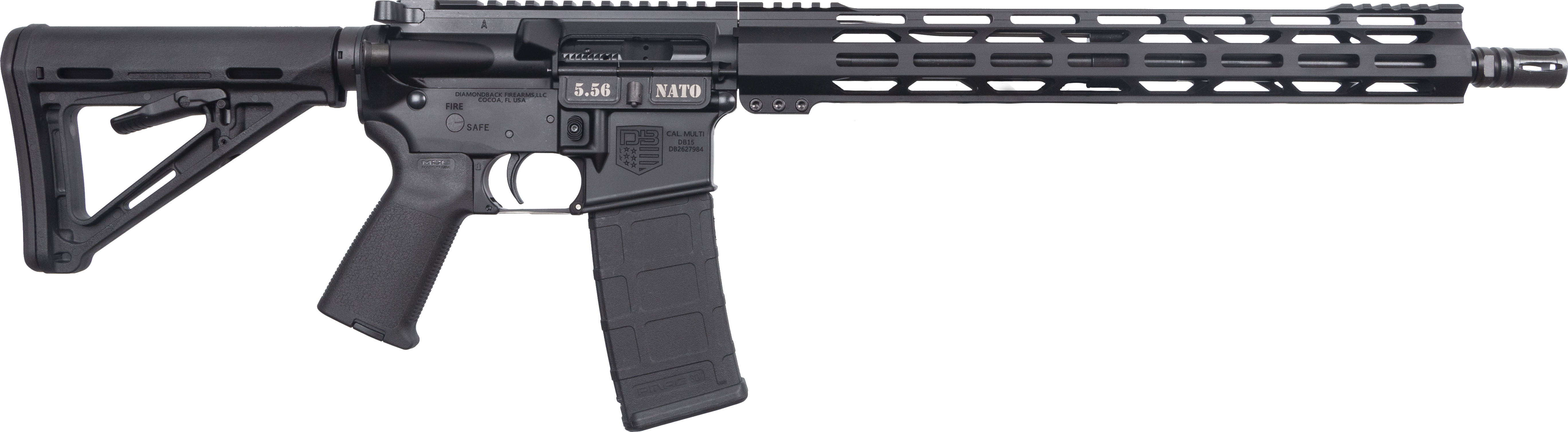 Diamondback DB15 Rifle 5.56 NATO 30rd Mag 16" 1/2x28 Threaded Barrel Black