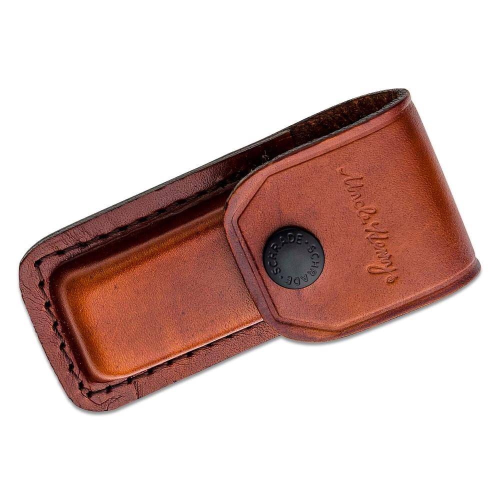 Schrade Uncle Henry Smokey Lockback Folding Knife 2-7/8" Clip Point Blade Wood with Leather Sheath - Image 5