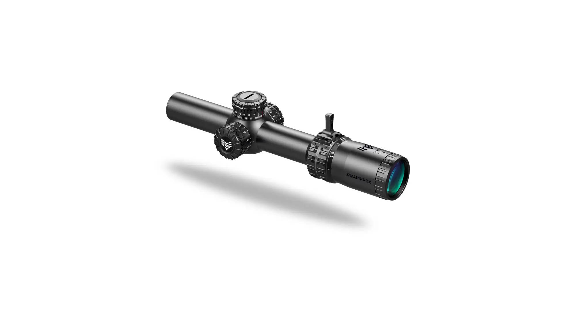 Swampfox Arrowhead LPVO Series Rifle Scope 1-8x24 30mm SFP IR Red MOA Black - Image 2