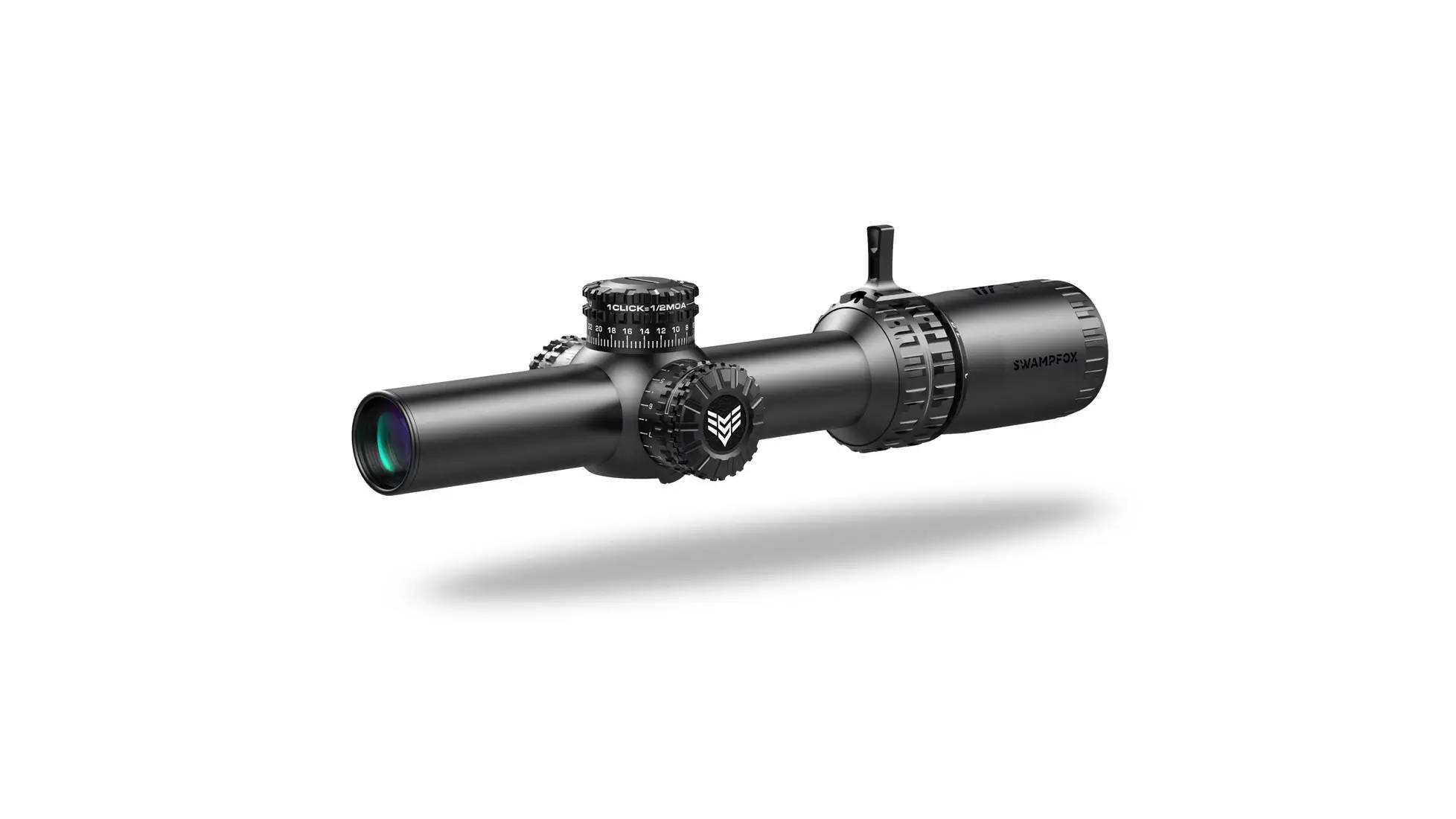 Swampfox Arrowhead LPVO Series Rifle Scope 1-8x24 30mm SFP IR Red MOA Black