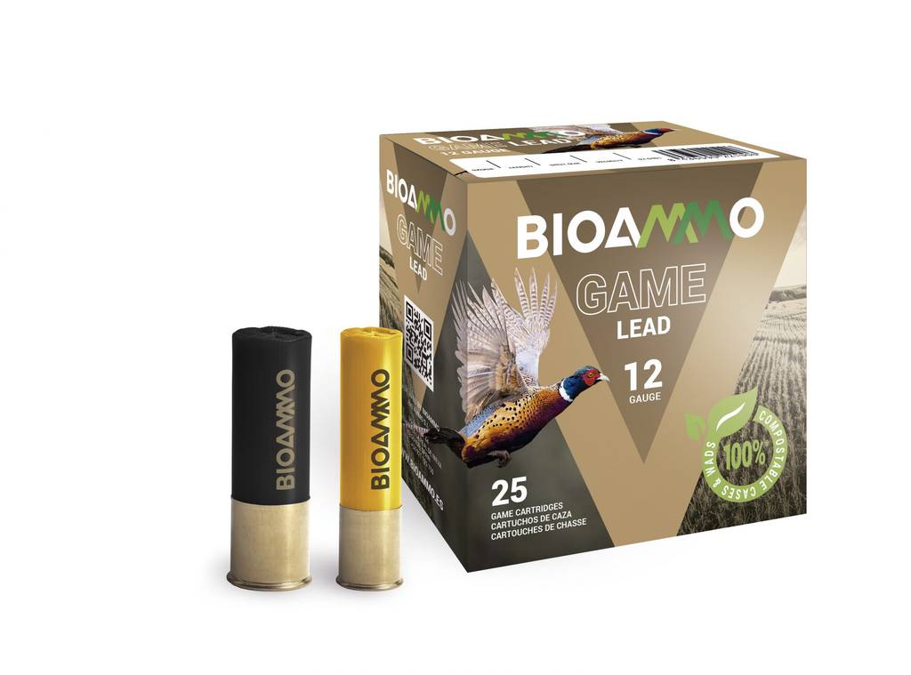 BIOAMMO Lead Game Pheasant Shotshells 12 ga 2-3/4" 1-1/4 oz 1250 fps #4 25/ct