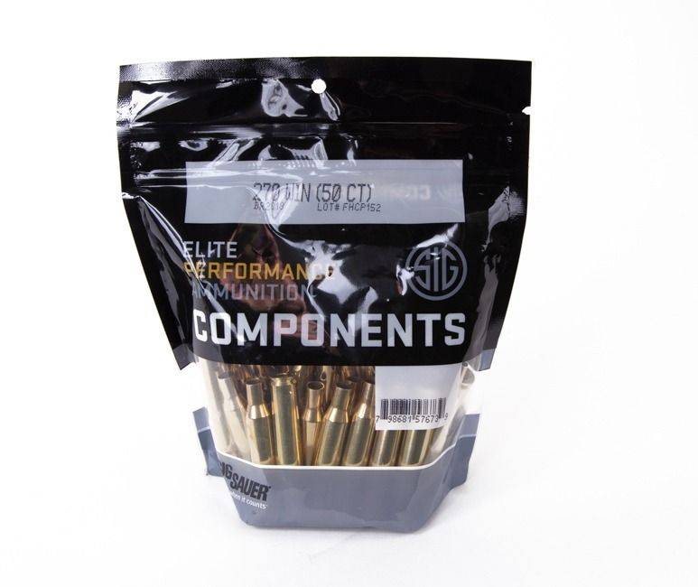 Sig Sauer Unprimed Rifle Brass Cartridge Cases 270 WIN (50 CT)