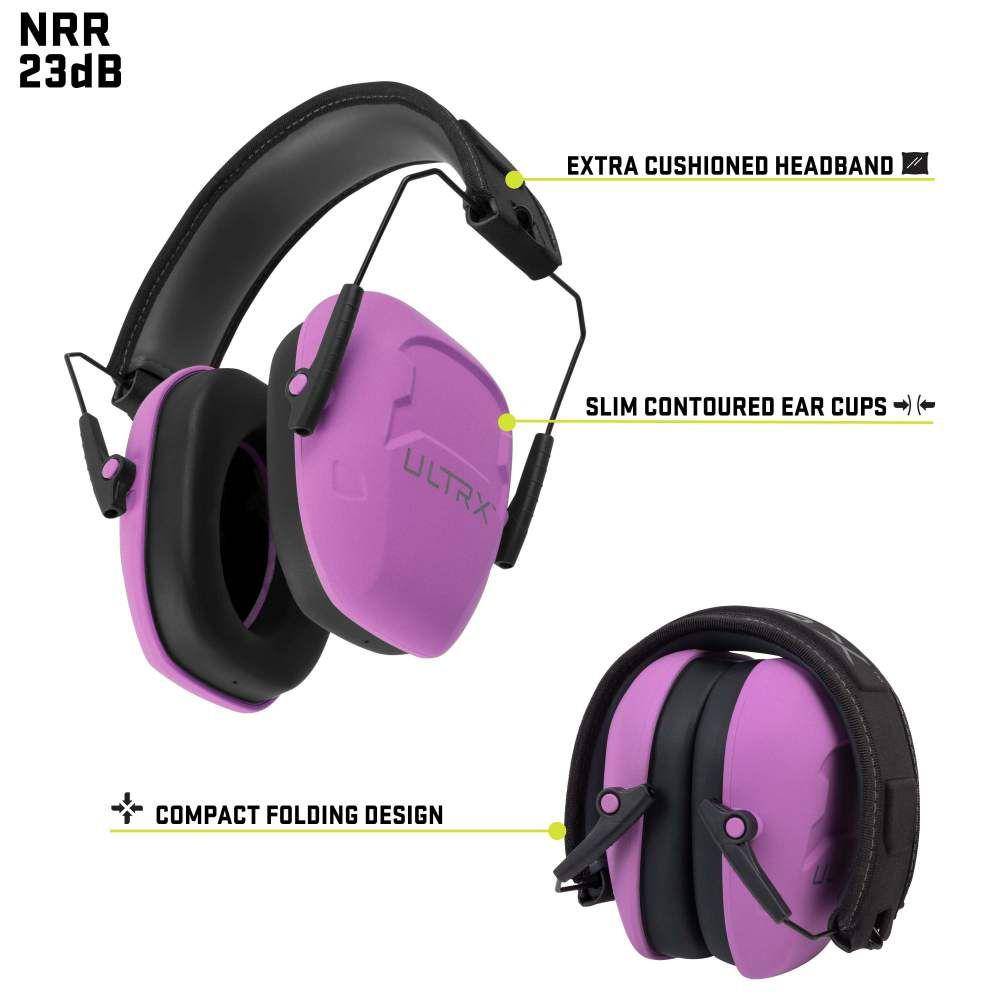 Allen ULTRX Shield Passive Ear Muffs 23dB Plum - Image 3