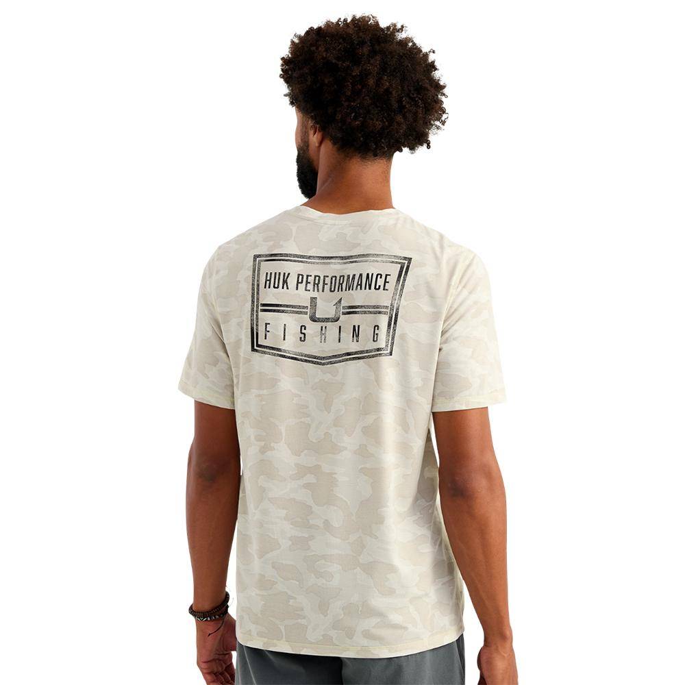 Huk Drift Performance Short Sleeve Shirt Silver Birch Camo L - Image 5