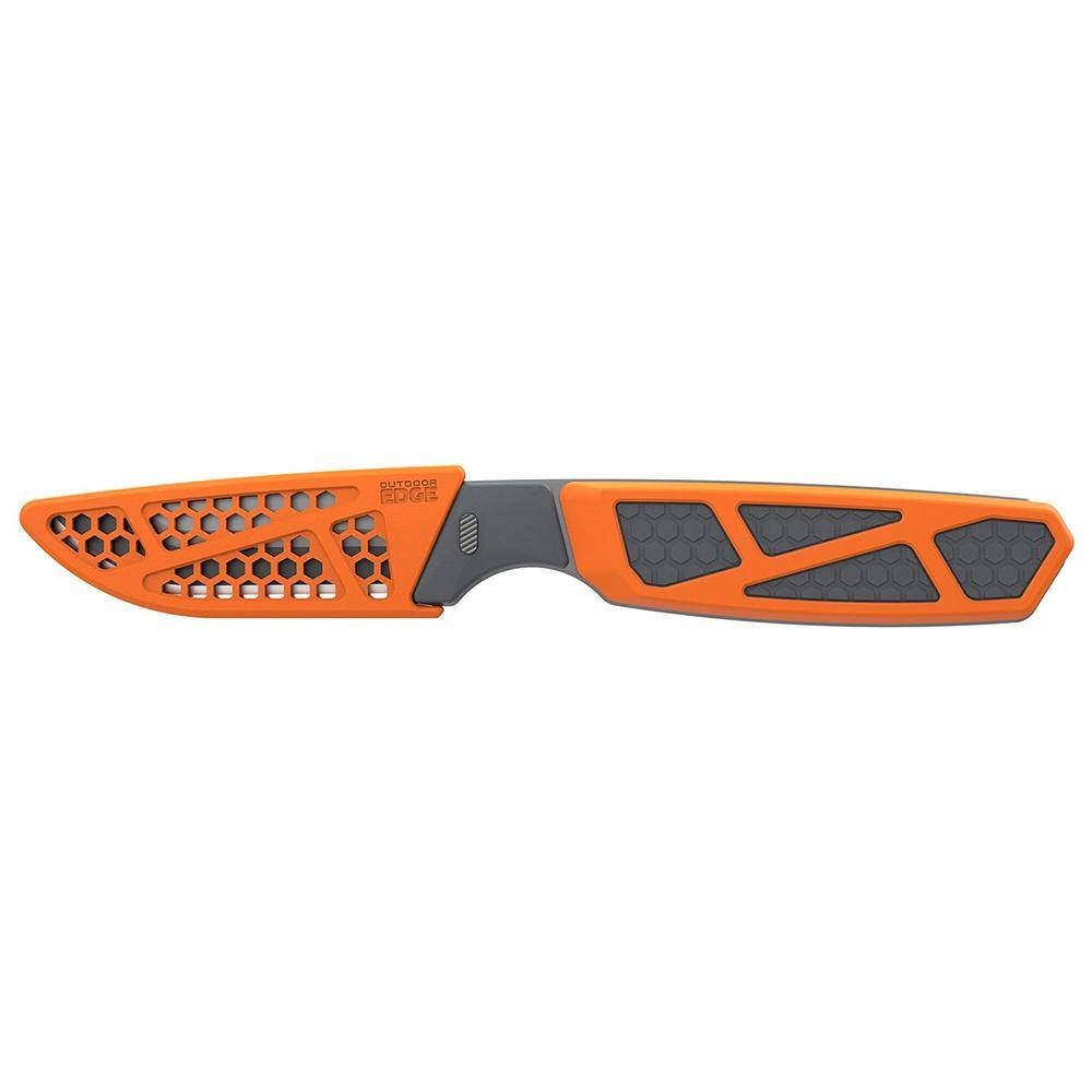 Outdoor Edge Razor Apx Fixed Knife with 3" Removable Drop Point Blades Orange - Image 2
