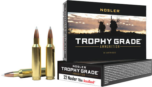 Nosler Accubond Trophy Grade Ammunition Rifle Ammunition 22 Creedmoor 70gr PP 3350 fps 20/ct - Image 4