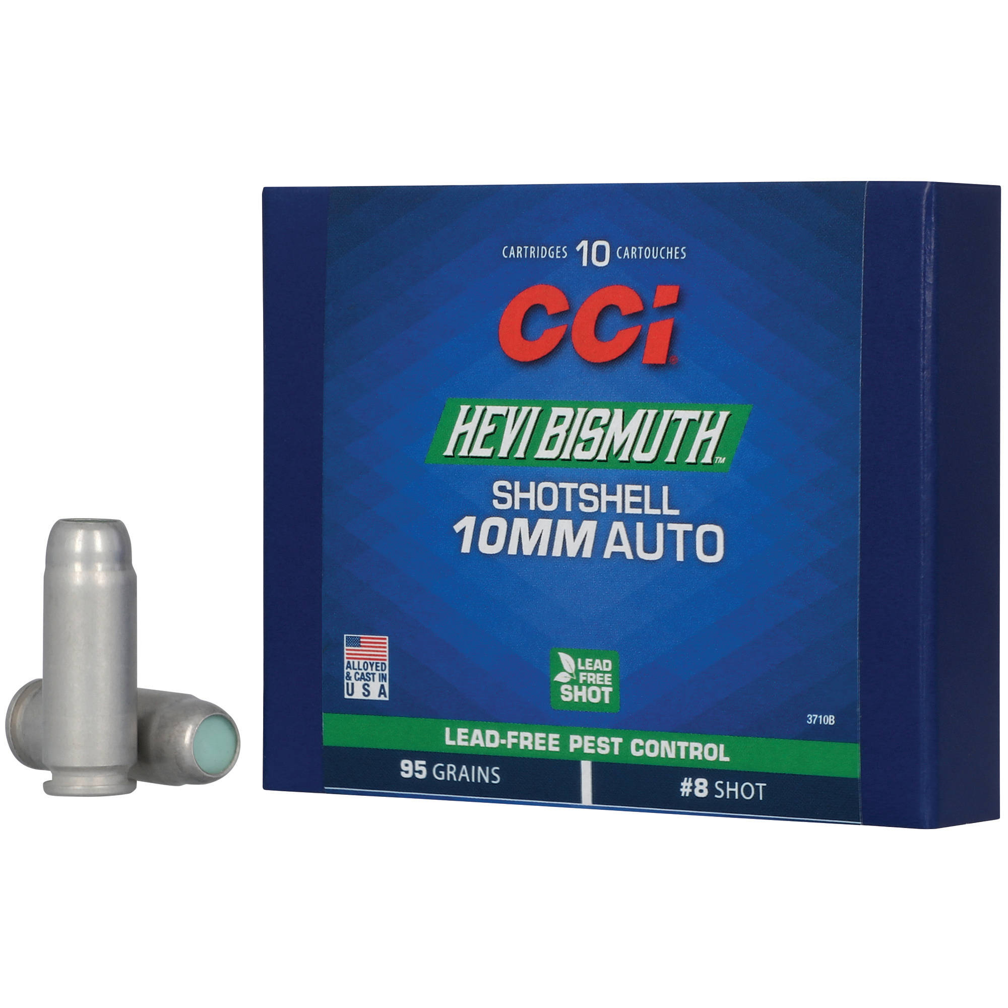CCI Pest Control Bismuth Shotshell Ammunition 10mm Auto 8 shot 1300 fps 10/ct - Image 2