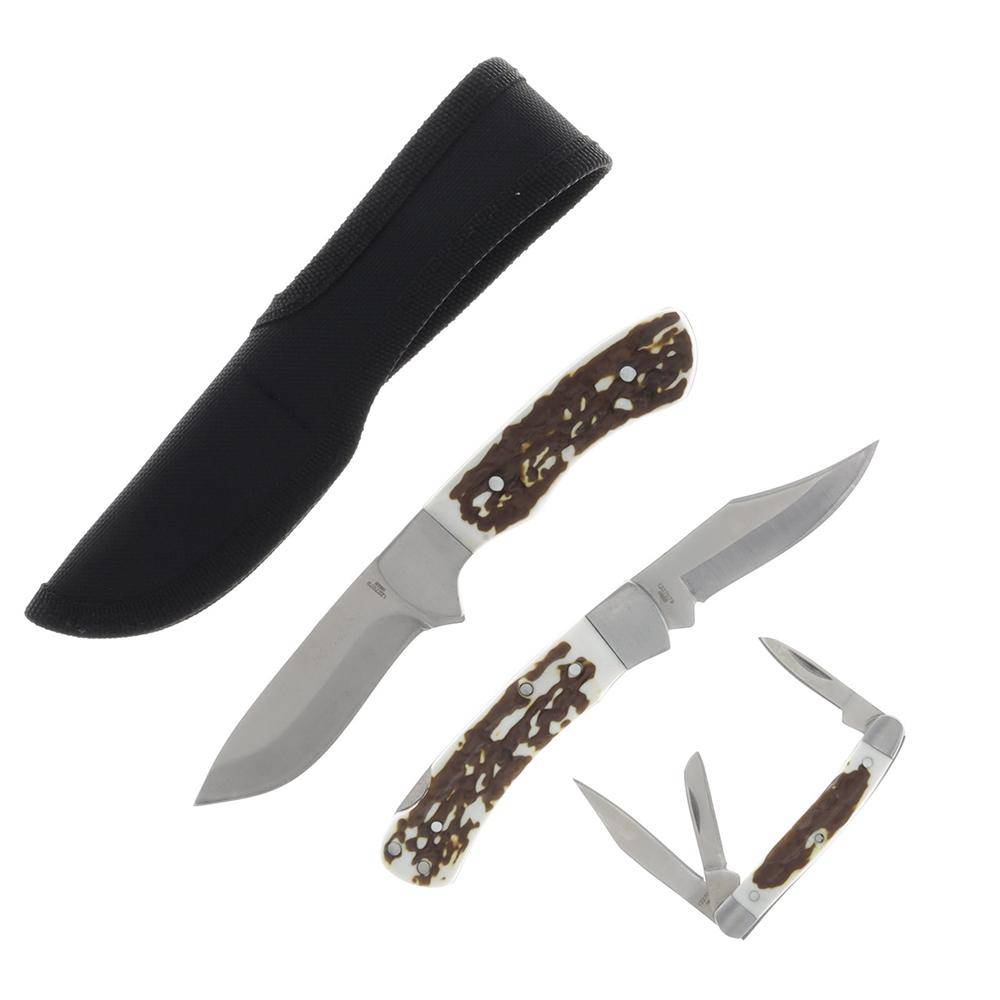 Uncle Henry Knife Combo with Tin 1 Fixed Knife 2 Folding Knives - Image 3