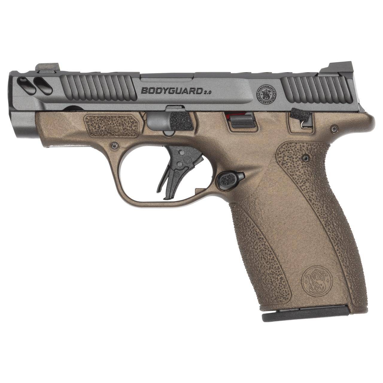 S&W PC Bodyguard 2.0 Midnight Bronze Carry Comp Handgun .380 Auto 10(1)&12(1)rd Magazines 3.1" Comp Barrel Thumb Safety - Image 6