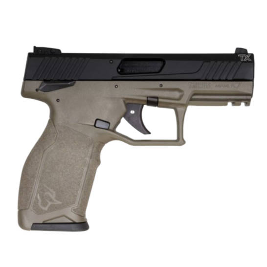 Taurus 2TX22 Handgun .22 LR 10rd Magazines 4.1" Barrel Black Slide/ODG Frame