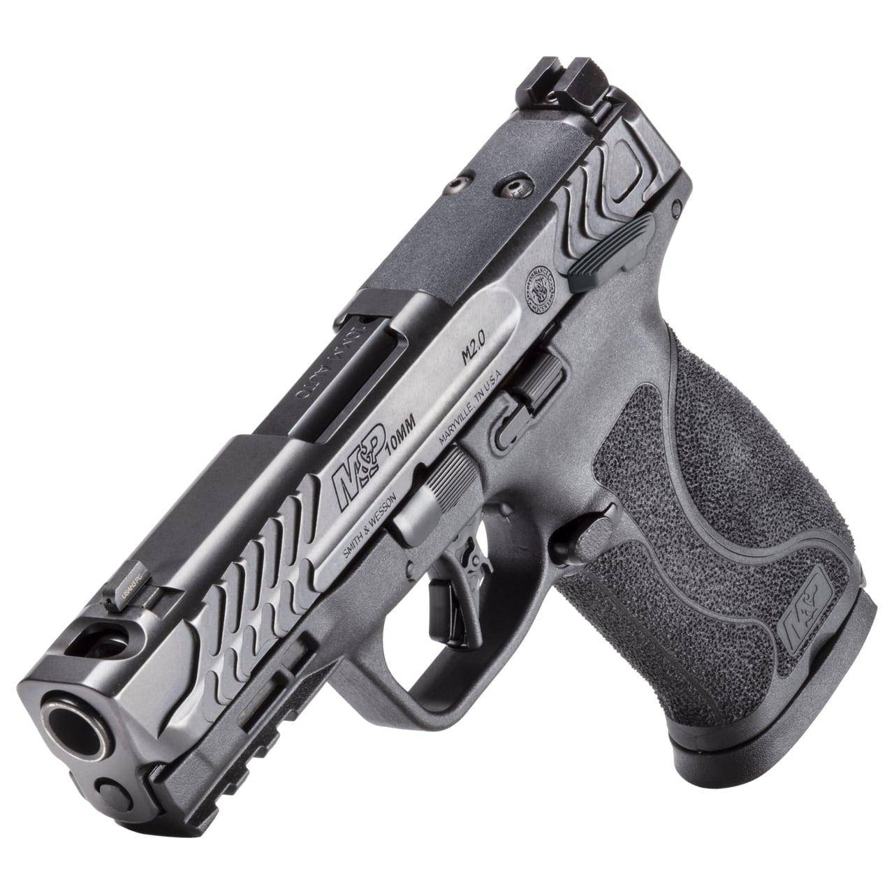 S&W PC M&P 10mm M2.0 Carry Comp Handgun 10mm Auto 10rd Magazines(2) 4" Barrel OR Thumb Safety Black Compliant - Image 5