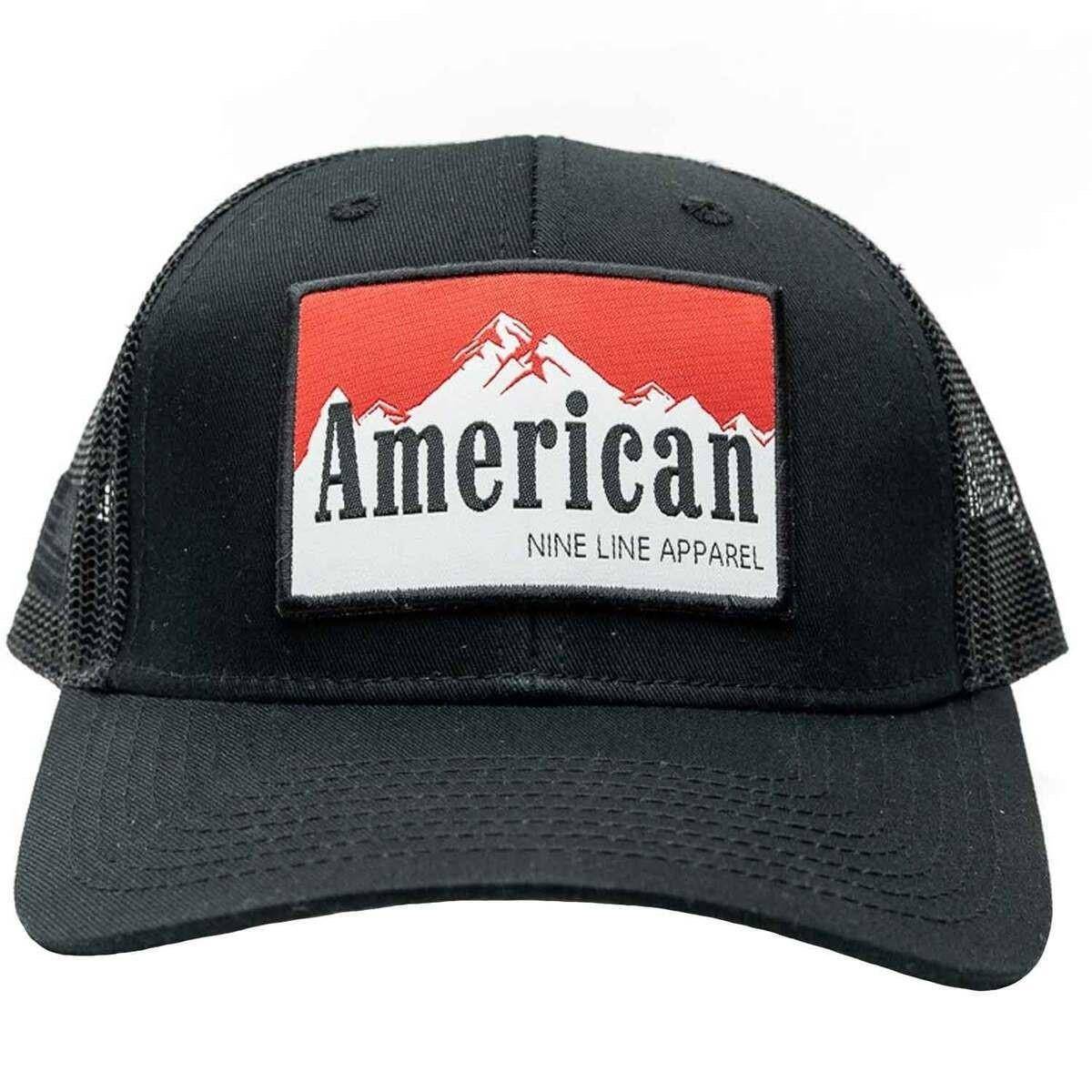 Nine Line American 7-Panel Richardson Trucker Hat Black