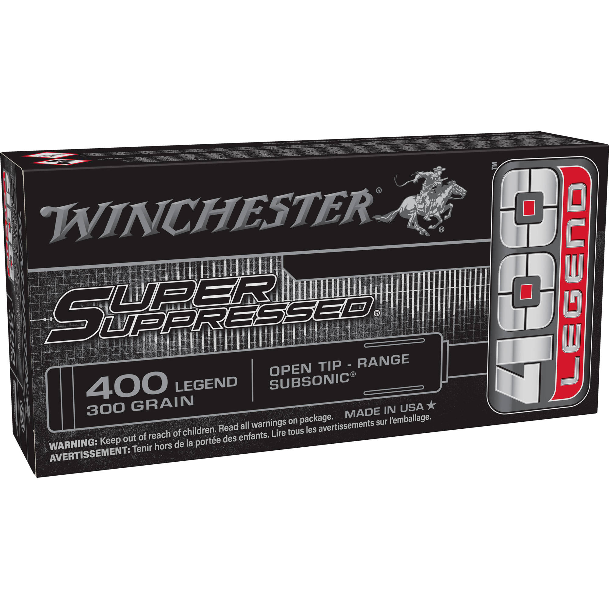 Winchester Super Suppressed Rifle Ammunition 400 Legend 300gr OTR 1060 fps 20/ct - Image 2