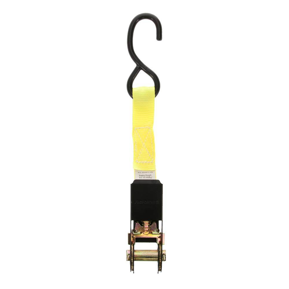 Muddy Ratchet Straps 1" x 10 ft High-Vis Yellow 4/ct