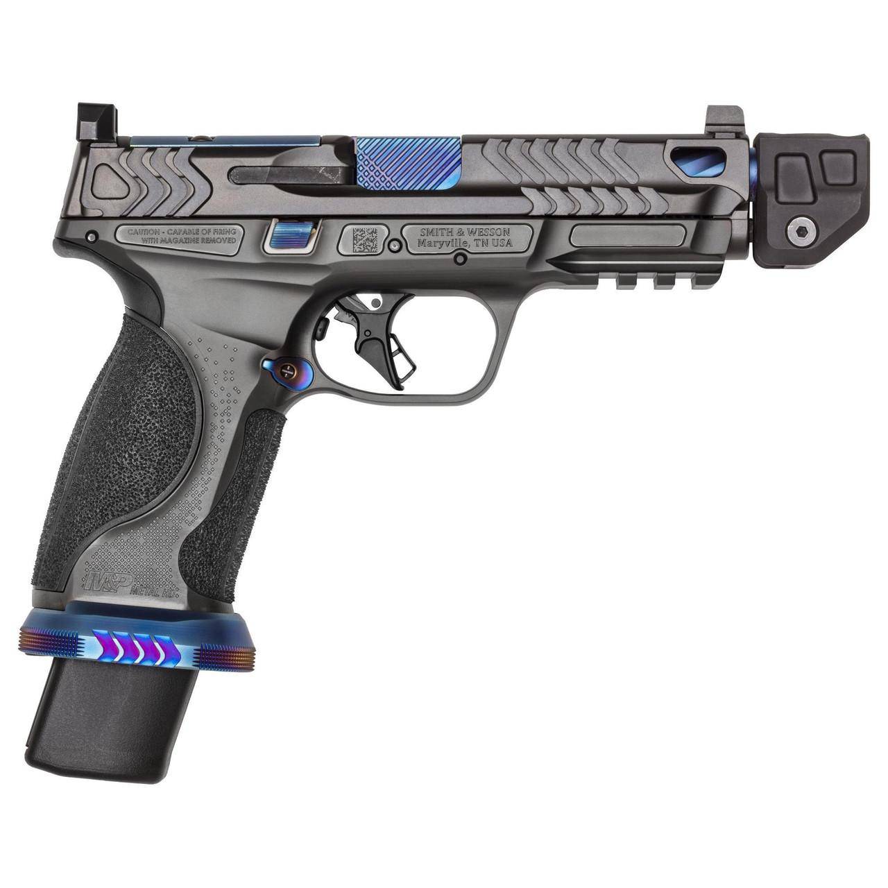 S&W PC M&P 9 Metal HD Spec Series V Handgun 9mm Luger 23rd Magazines(3) 4.9" Barrel w/Compensator Tall Night Sights Gray - Image 2