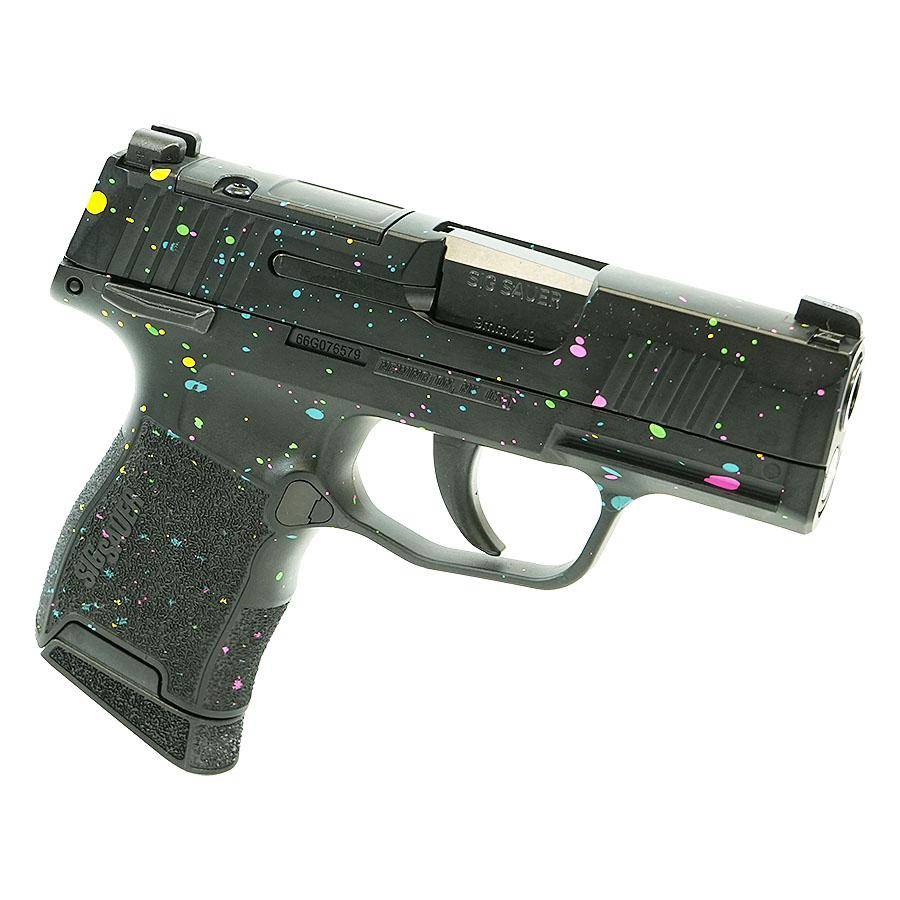 Sig Sauer "Multi-Color Paint Splatter" P365 Optic Ready Handgun 9mm Luger 10rd Magazines(2) 3.1" Barrel X-RAY 3 Sights Manual Safety - Image 3