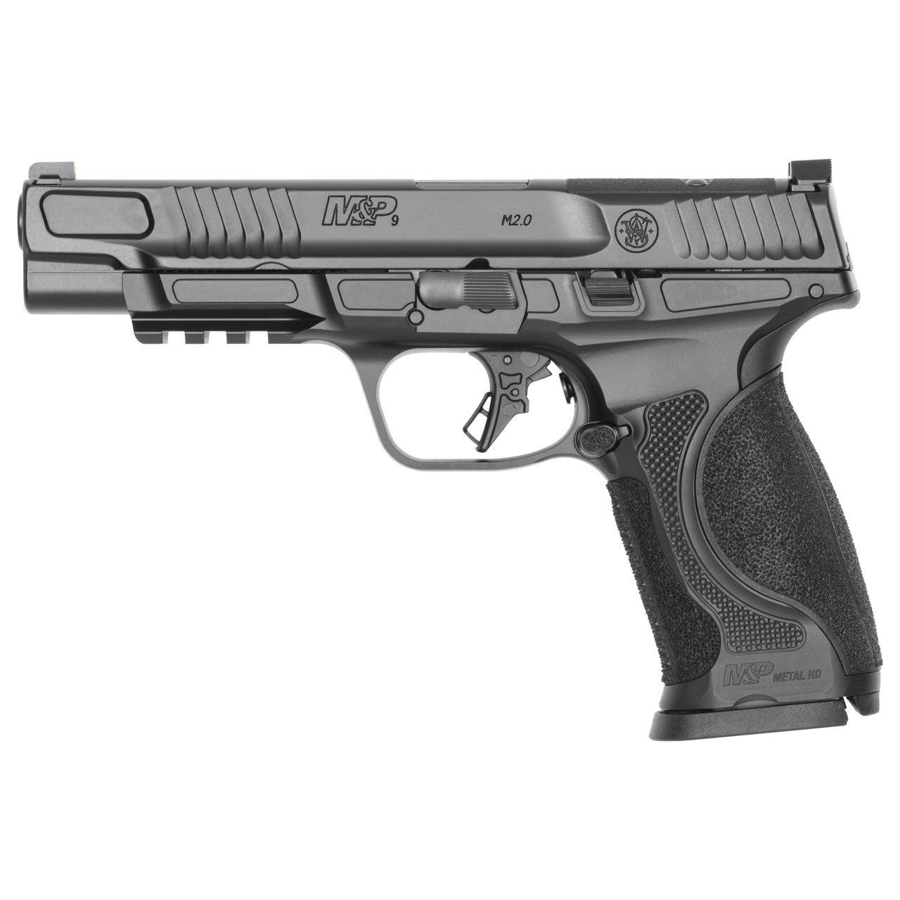 S&W M&P9 M2.0 Metal HD Handgun 9mm Luger 17rd Magazines(2) 5" Barrel Optic Ready NO Thumb Safety Black Steel Frame - Image 6