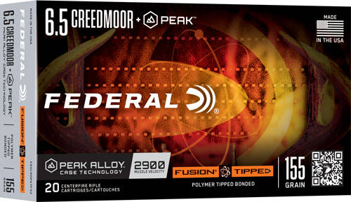 Federal Fusion Rifle Ammunition 6.5 Creedmoor +Peak 155gr PT 2900 fps 20/ct - Image 4