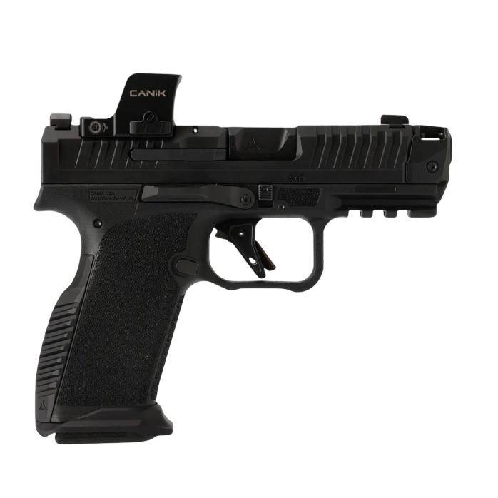 Canik Prime Radian Handgun 9mm Luger 17rd Magazines(2) 3.83" Comp Barrel Optic Ready Black W/Onyx Red Dot