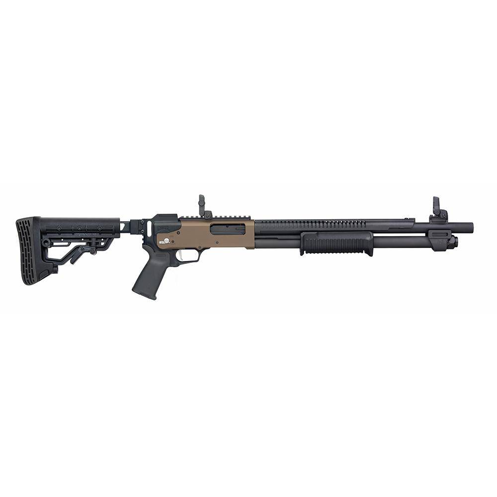 Mossberg 590R Shotgun 12 ga 2.75" Chamber 6rd Magazine 18.5" Barrel FDE