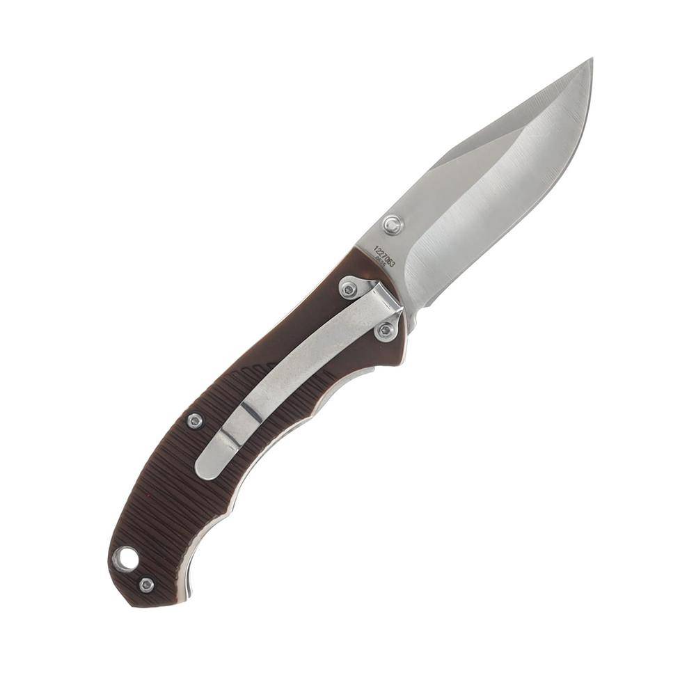 Old Timer Clip Folding Knife 2-3/4" Clip Point Blade Brown - Image 2