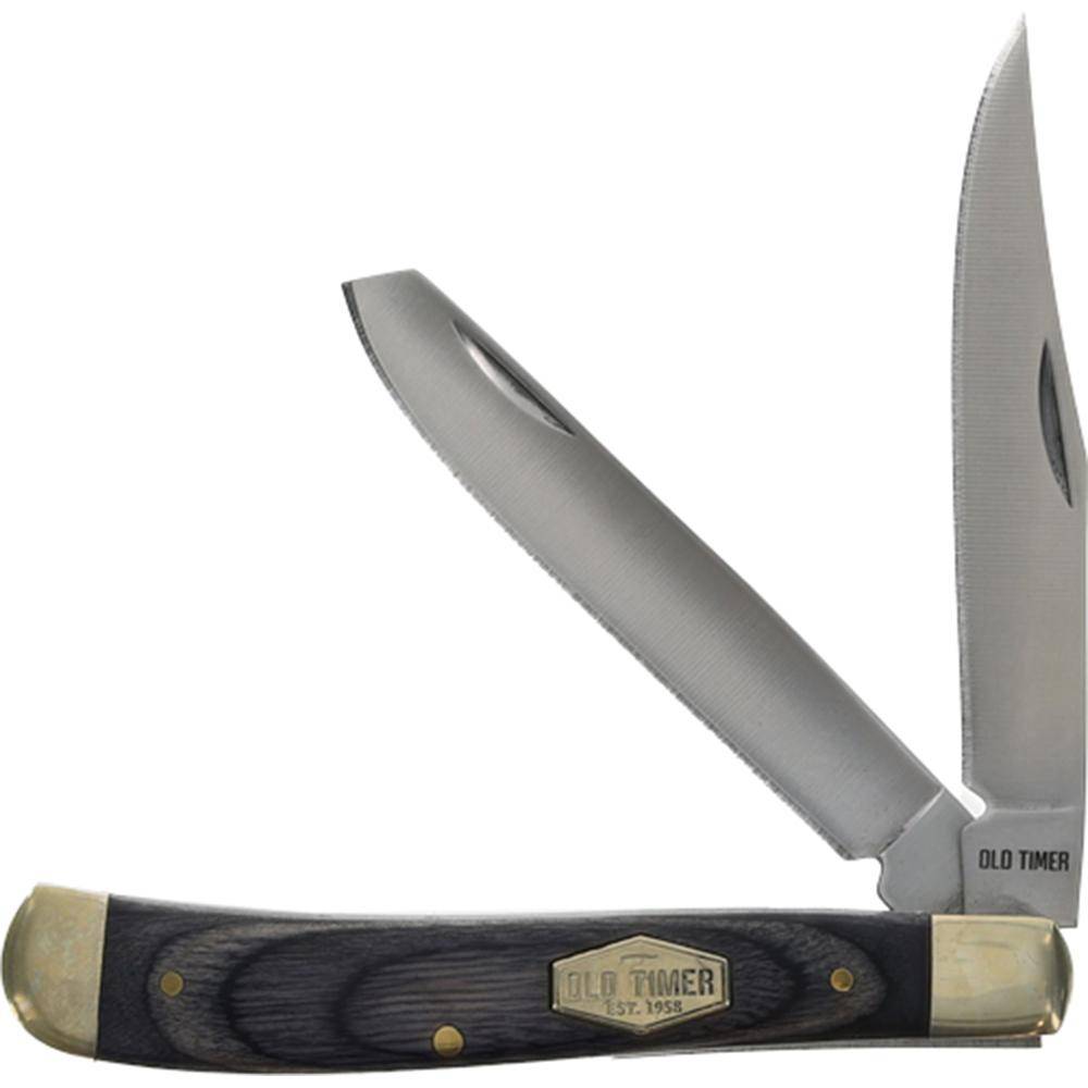 Old Timer 2-Blade Folding Knife and Flask Combo - Image 2