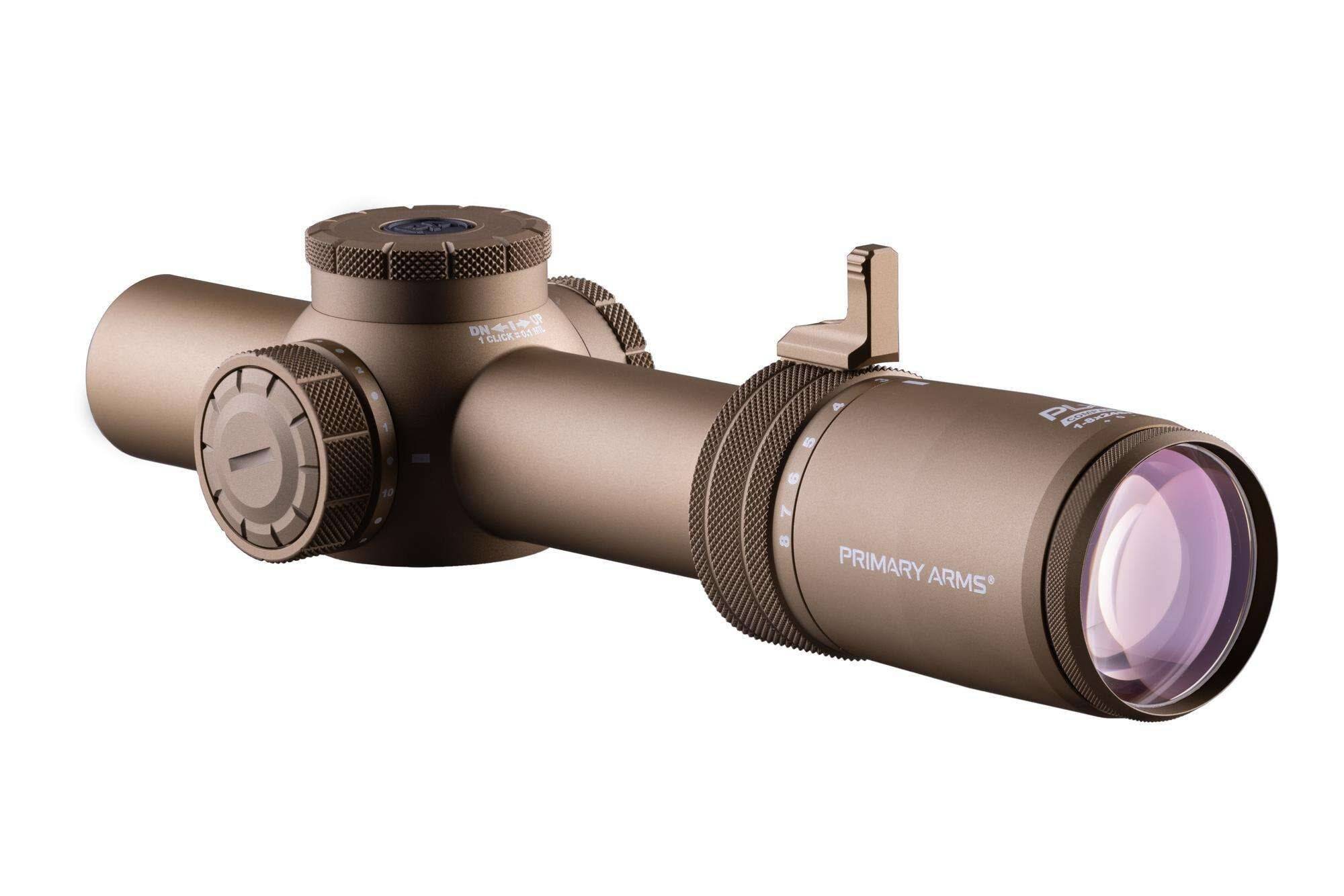 Primary Arms Compact PLxC 1-8X24 FFP RDB Rifle Scope - ACSS Griffin MIL G2 Reticle - FDE - Image 3