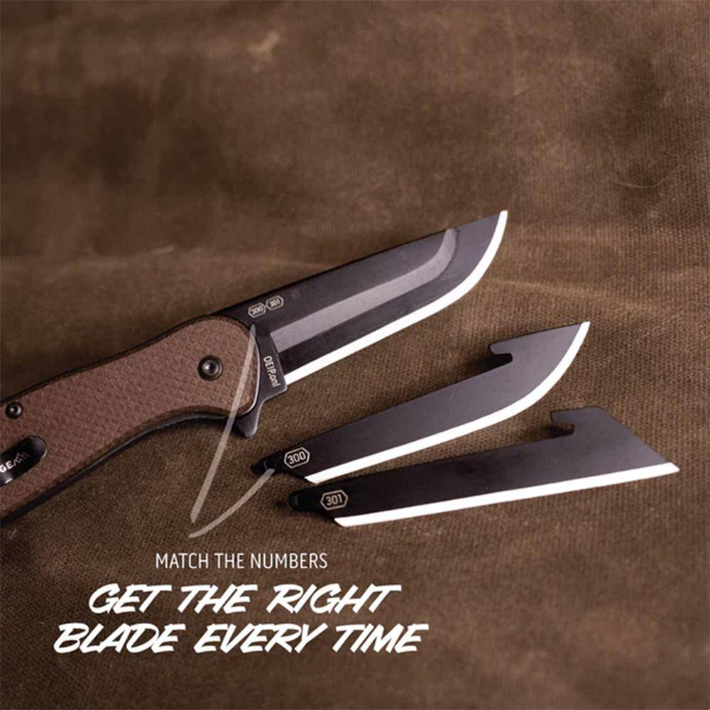 Outdoor Edge Razor VX2 Replaceable Blade Folding Knife 3" Drop Point Blade Brown - Image 5
