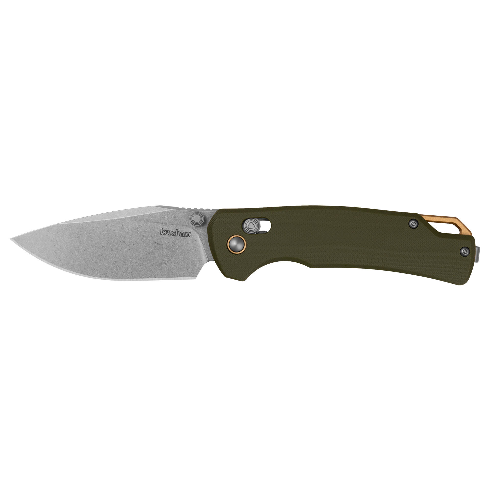 Kershaw Proximal Folding Knife 3-1/5" Drop Point Blade Olive - Image 4