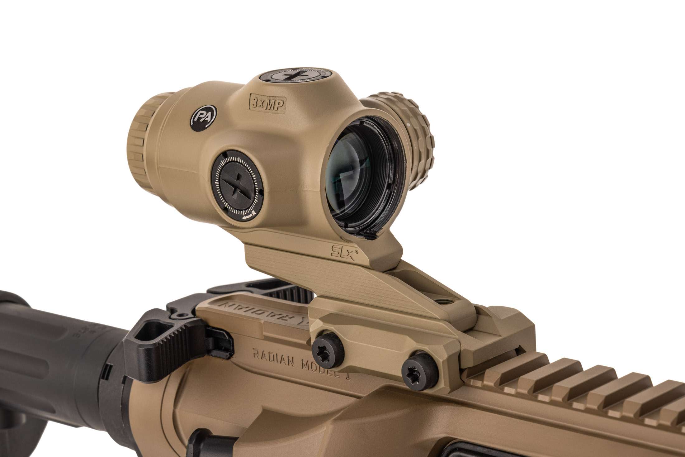 Primary Arms SLx 3X MicroPrism™ Scope - Red Illuminated ACSS Raptor Reticle - 5.56/.308 - Yard - FDE - Image 6