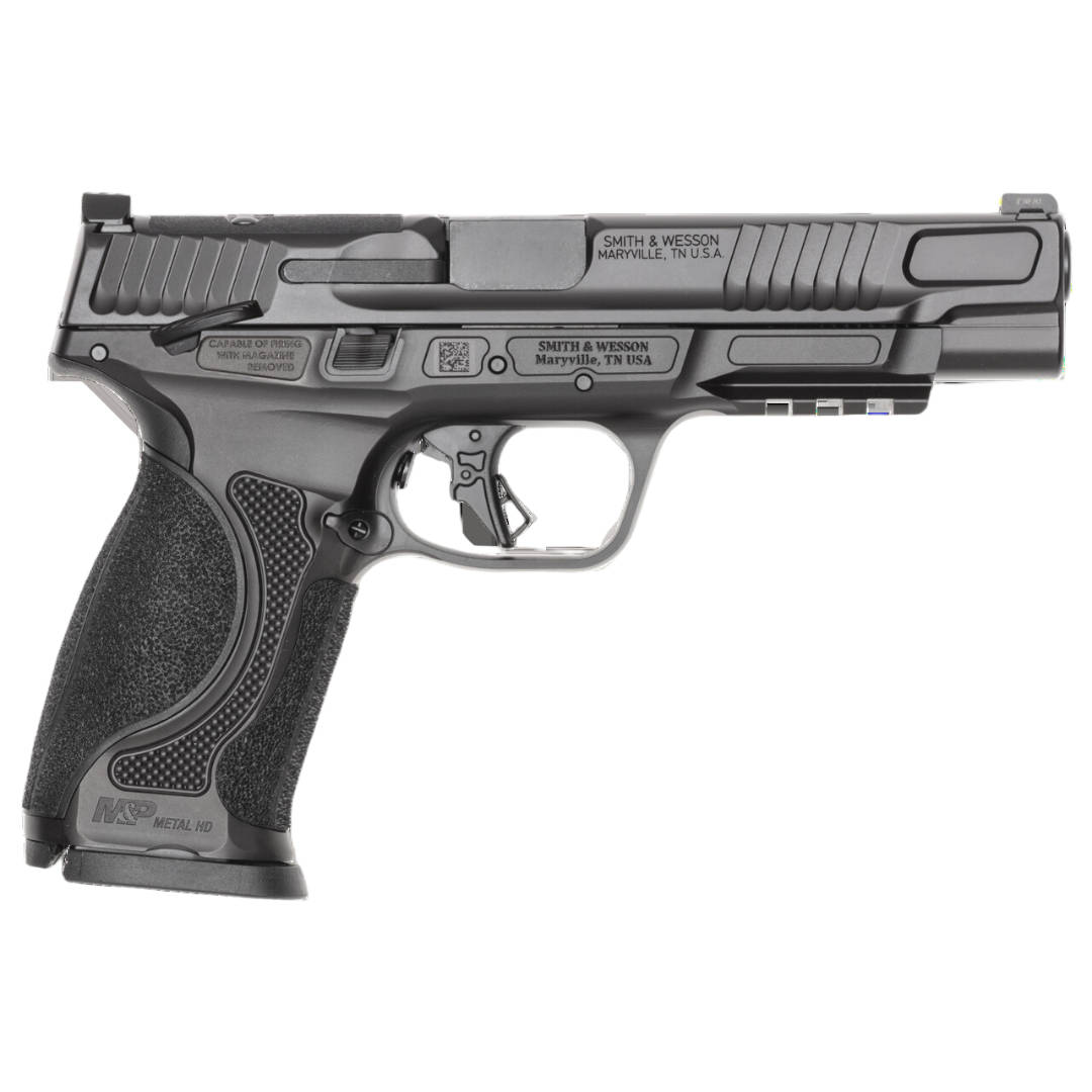 S&W M&P9 M2.0 Metal HD Handgun 9mm Luger 10rd Magazines(2) 5" Barrel Optic Ready Thumb Safety Black Steel Frame