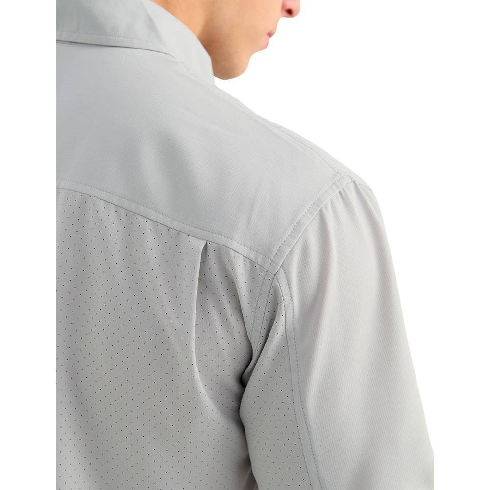 Huk Tide Point Short Sleeve Button Down Shirt Seagull L - Image 6