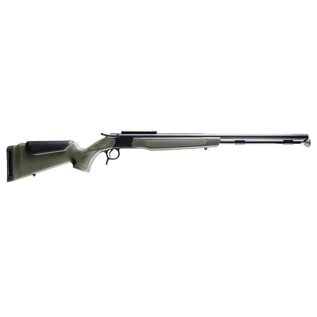 CVA OPTIMA 50 cal Muzzleloader Nitride Stainless Barrel | OD Green V3 - 0 MOA Pic Rail