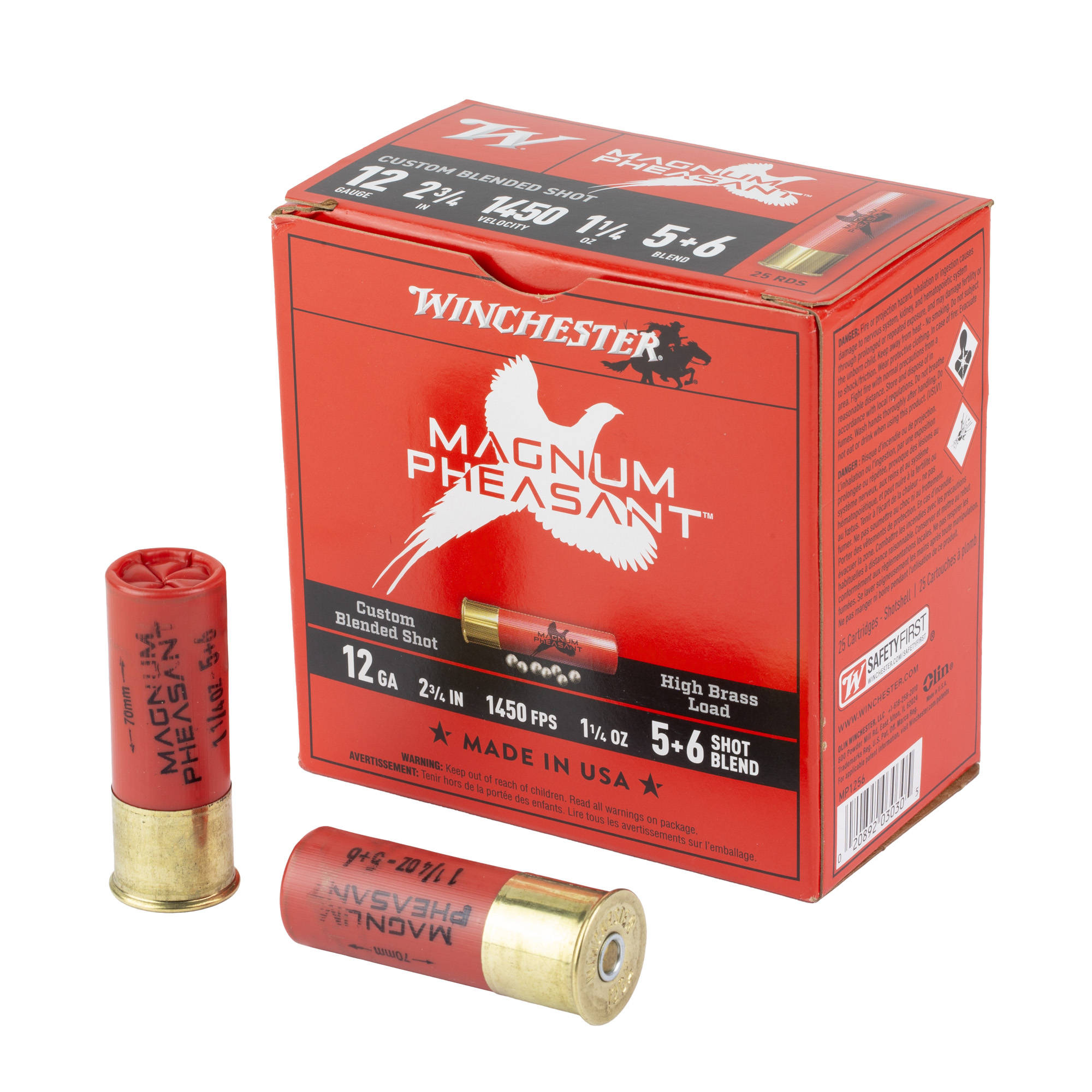 Winchester Magnum Pheasant Shotshells 12ga 2-3/4" 1-3/8oz 1450 fps #5&6 25/ct - Image 2