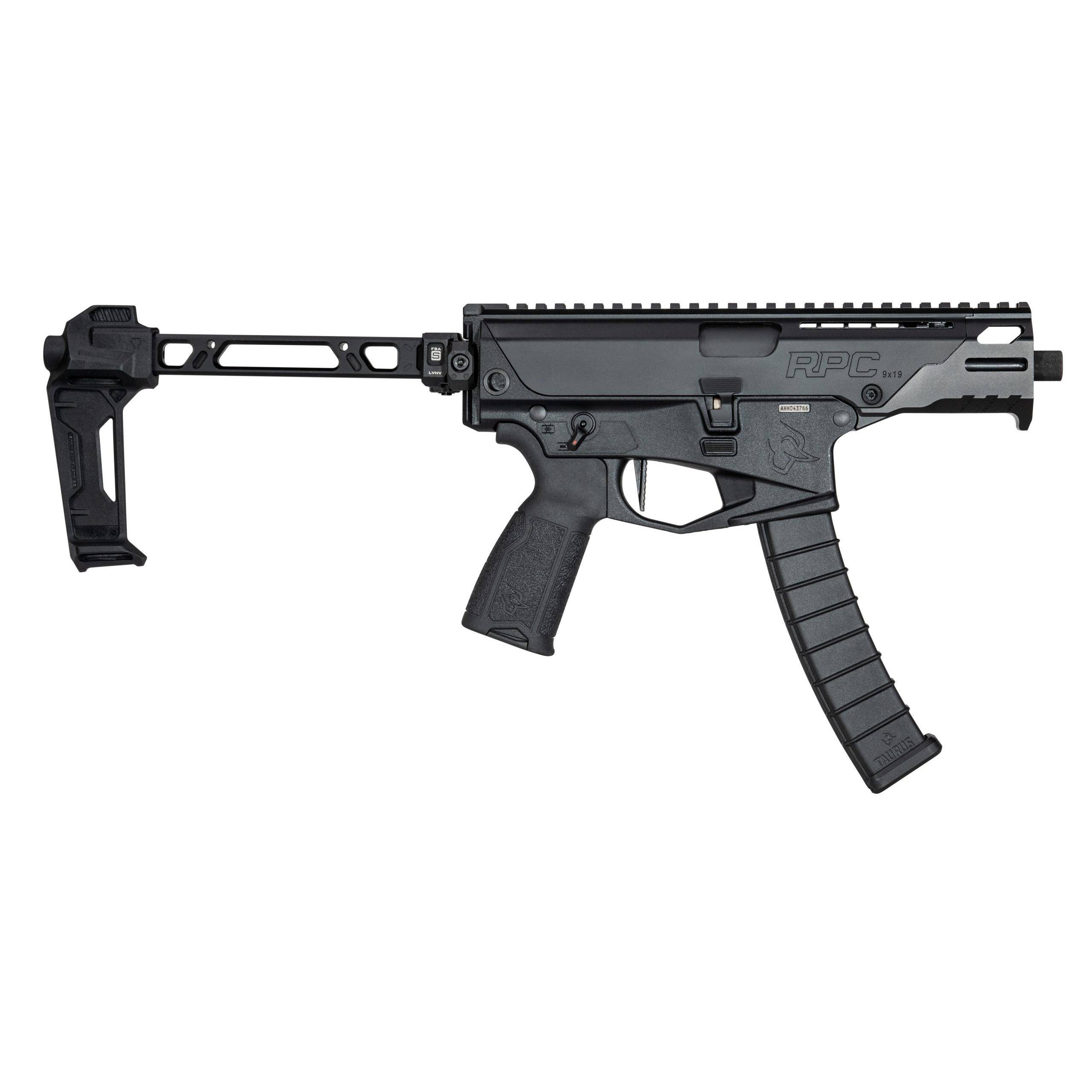 Taurus RPC Pistol 9mm Luger 32rd Magazines(2) 4.5" Threaded Barrel Black SI Brace