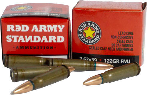 CENT ARMS RAS 7.62X39 122GR 20/1000