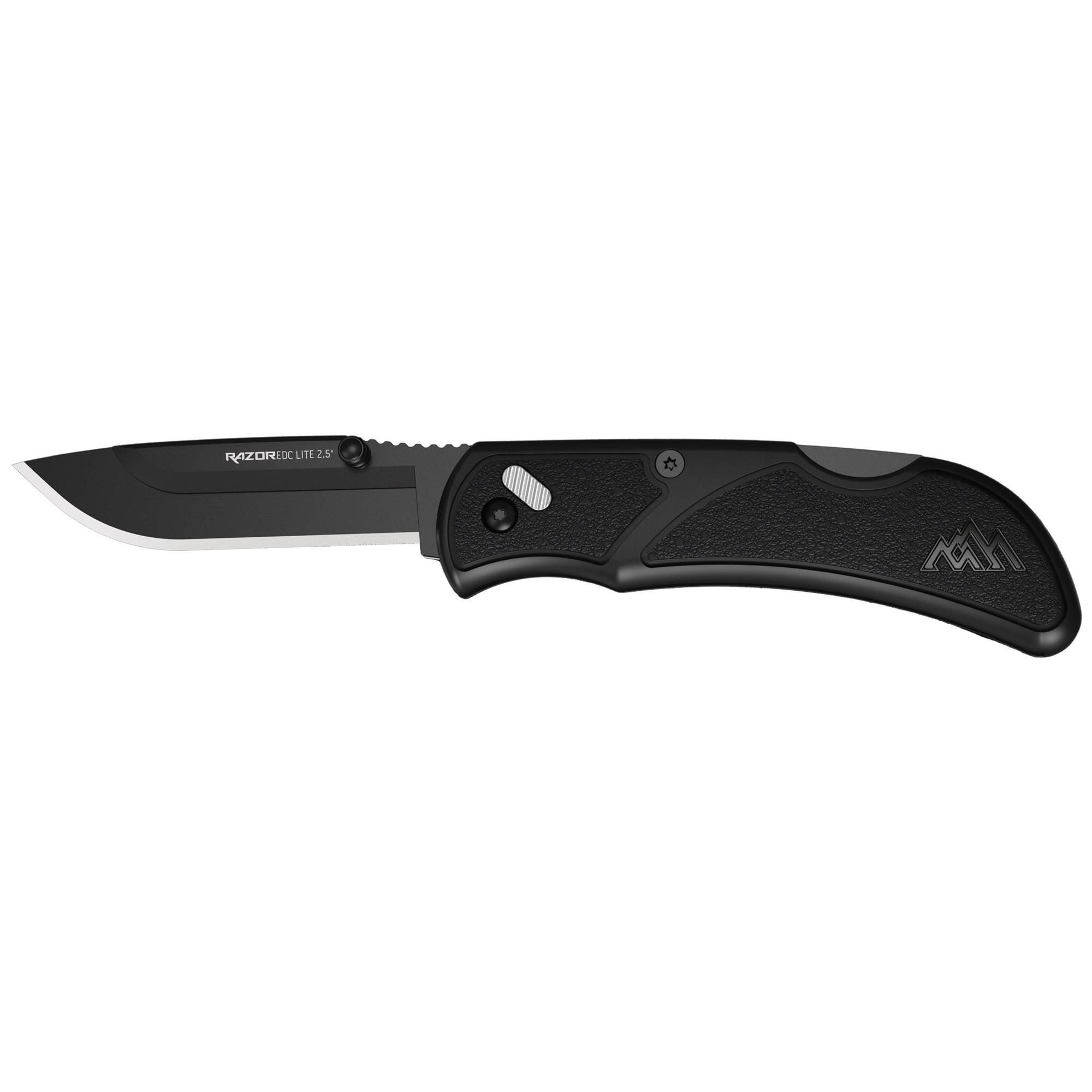 Outdoor Edge RazorEDC Lite Replaceable Blade Folding Knife 2-1/2" Drop Point Blade Black - Image 4