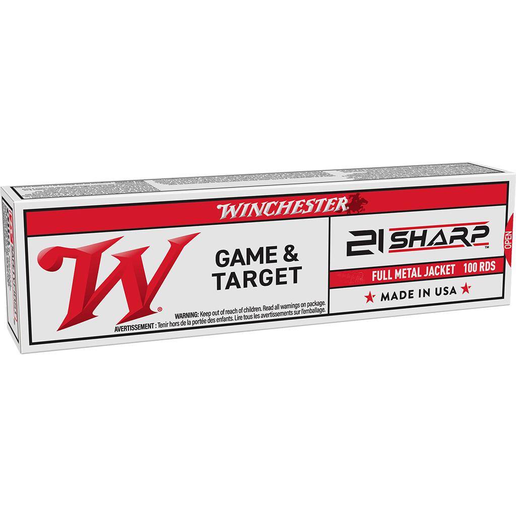 Winchester Game & Target Rimfire Ammunition 21 Sharp 37gr FMJ 1335fps 100/ct