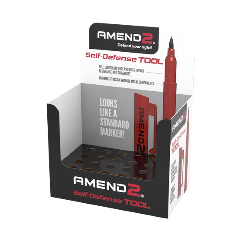 Amend2 G10 Red Reinforced Self-Defense Tool 24/ct Display - Image 2