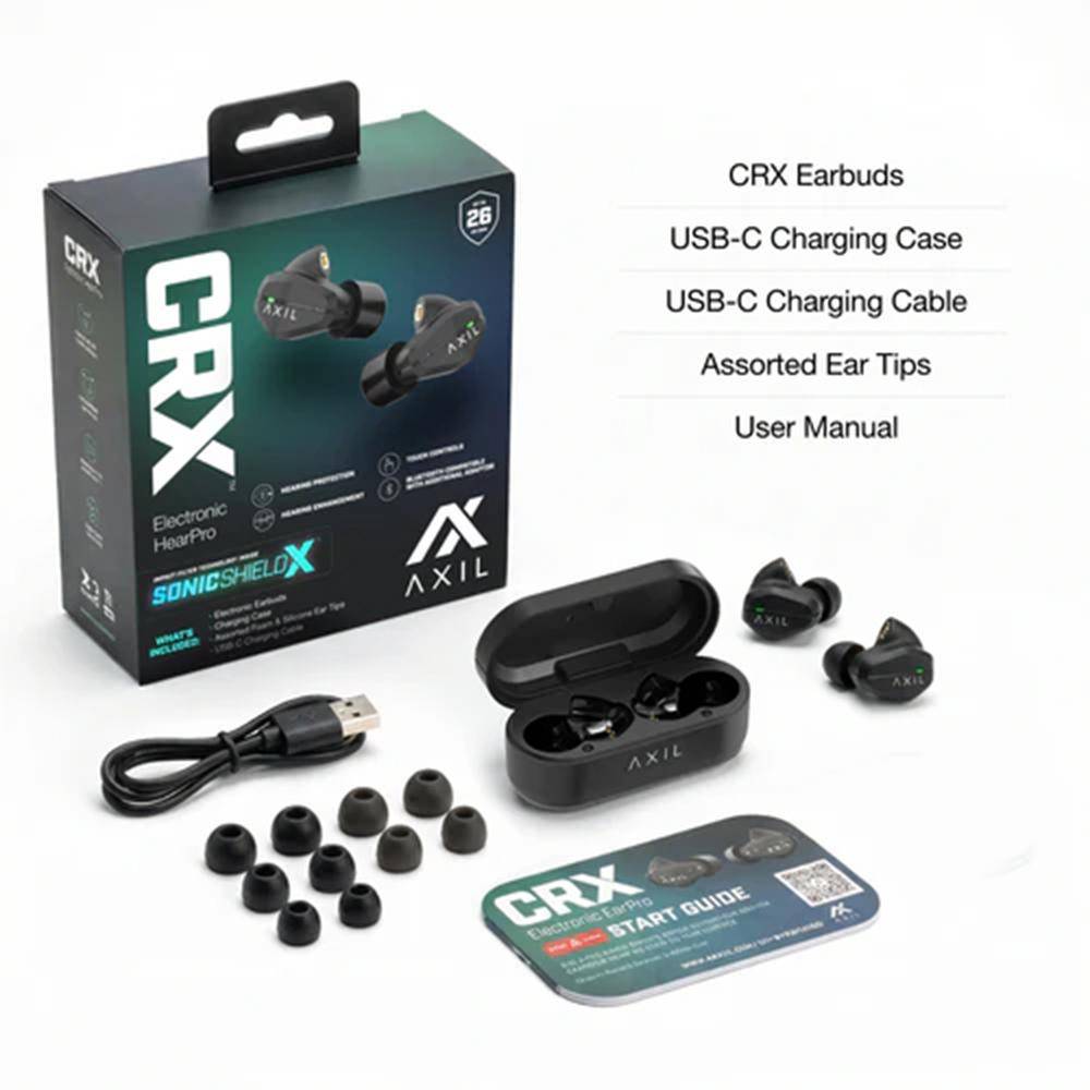 Axil CRX Ear Buds 22dB Black - Image 6
