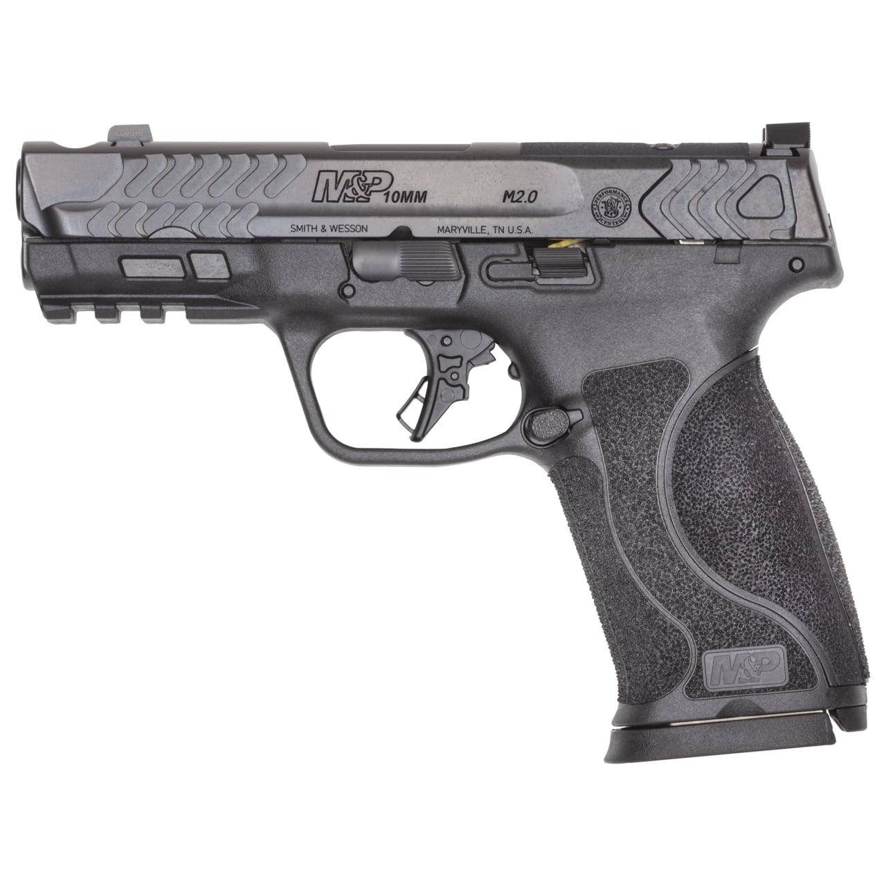 S&W PC M&P 10MM M2.0 Carry Comp Handgun 10mm Auto 15rd Magazines(2) 4" Barrel OR No Thumb Safety Black - Image 6